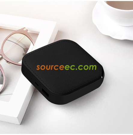 禮品訂造仿PU皮紋移動電源紀念品