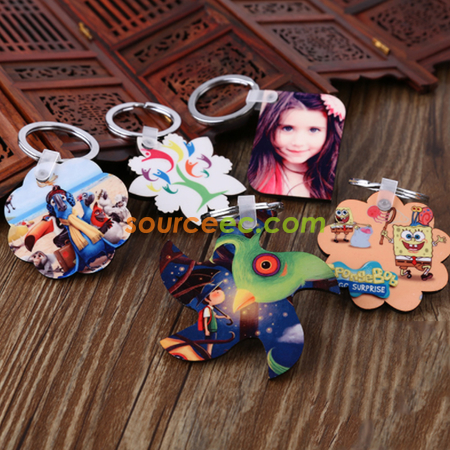 禮品訂造可彩印木質匙扣紀念品