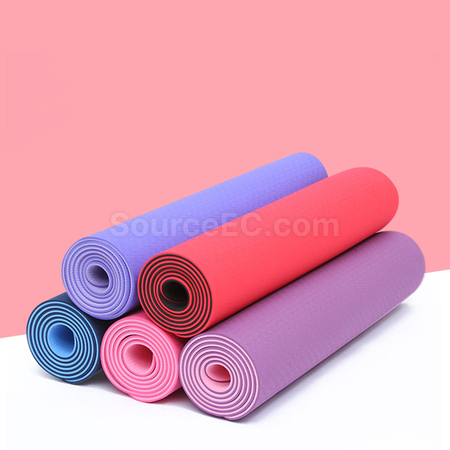 禮品訂造TPE雙色防滑瑜伽墊紀念品