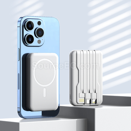 禮品訂造10000mAh自帶線移動電源紀念品