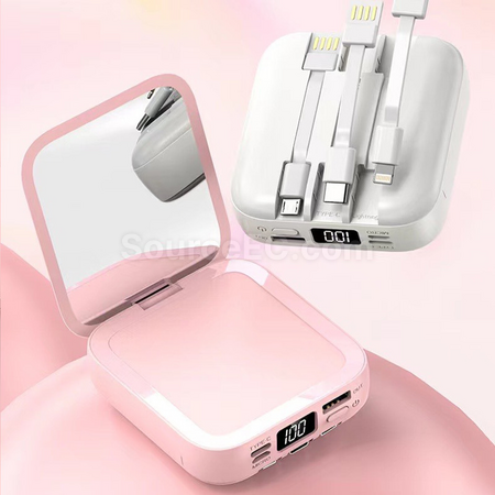 禮品訂造迷你化妝鏡移動電源紀念品
