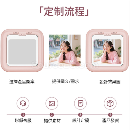 禮品訂造3C認證發光化妝鏡行動電源紀念品