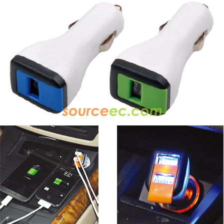 禮品訂造雙插槽車用移動電源紀念品