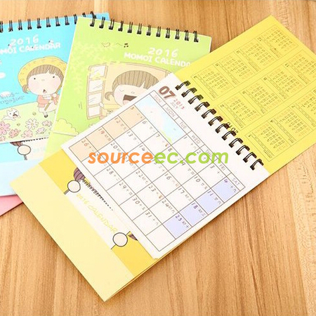 禮品訂造卡通坐臺月曆紀念品
