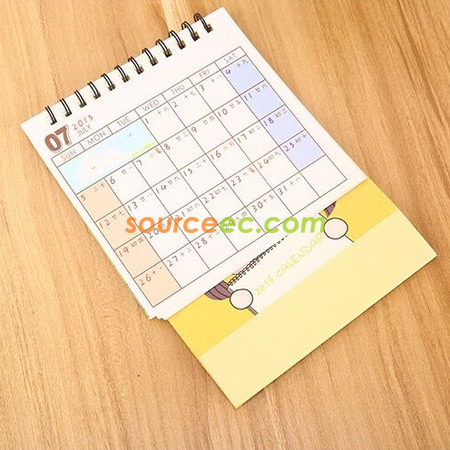 禮品訂造卡通坐臺月曆紀念品