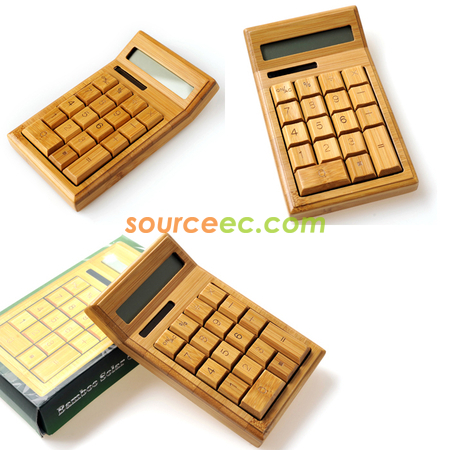 禮品訂造竹子太陽能計算機紀念品