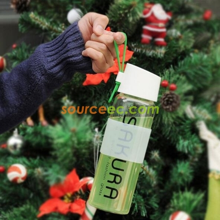 禮品訂造490ML時尚玻璃水樽紀念品