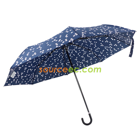 禮品訂造折疊太陽廣告雨傘彎柄紀念品