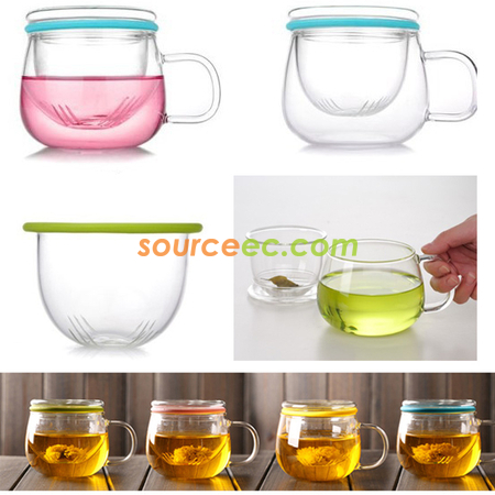 禮品訂造玻璃花茶杯紀念品