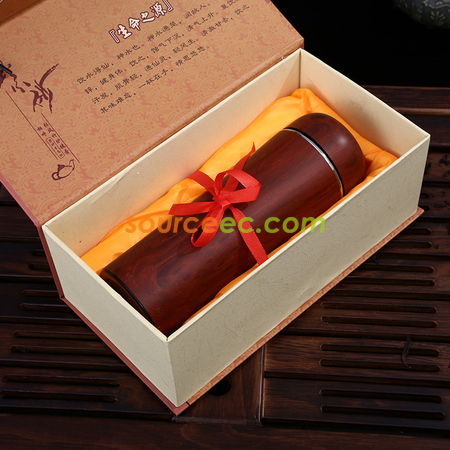 禮品訂造420ML 雙層木質保溫杯紀念品