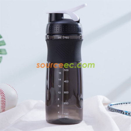 禮品訂造760ML蛋白粉搖搖杯 帶刻度水杯手提手搖搖杯 運動健身水壺禮品杯紀念品