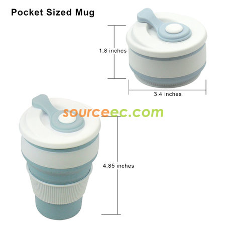 禮品訂造350ML 多功能折疊矽膠水杯紀念品