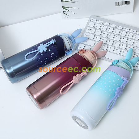 禮品訂造350ML 漸變繽紛兔保溫杯紀念品
