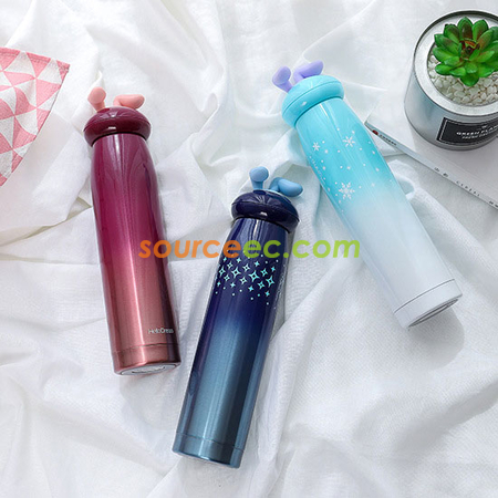 禮品訂造320ML 漸變賓尼兔保溫杯紀念品