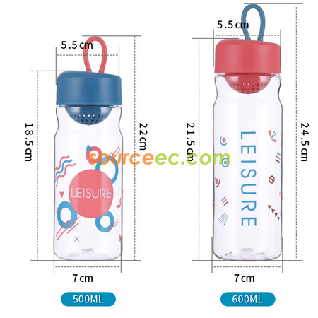 禮品訂造600ML Tritan戶外水杯學生杯子隨手杯便攜運動水壺禮品定制卡通塑膠杯紀念品