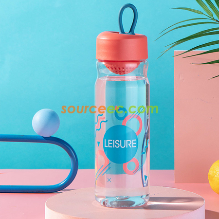 禮品訂造600ML Tritan戶外水杯學生杯子隨手杯便攜運動水壺禮品定制卡通塑膠杯紀念品