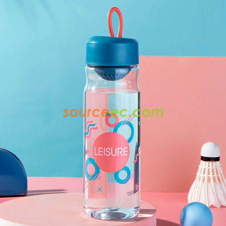 禮品訂造600ML Tritan戶外水杯學生杯子隨手杯便攜運動水壺禮品定制卡通塑膠杯紀念品