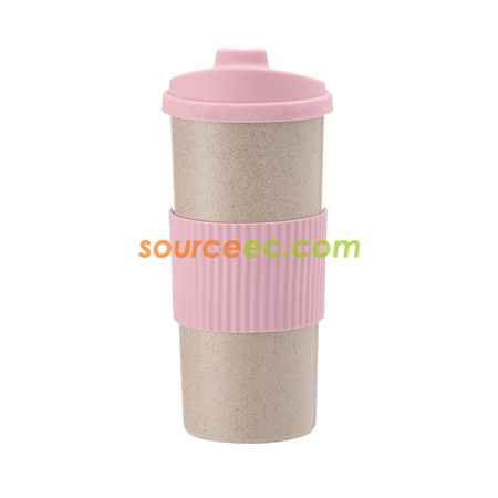 禮品訂造350ML 小麥秸稈纖維隨手杯紀念品