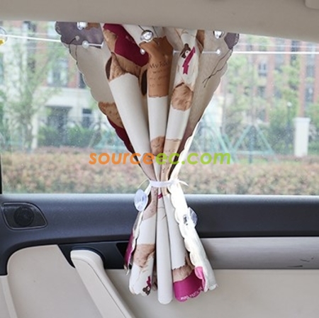 禮品訂造卡通吸盤汽車窗簾紀念品