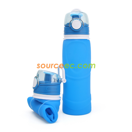 大容量矽膠折疊水樽1000ML
