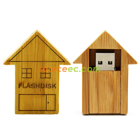 禮品訂造木房子USB手指紀念品