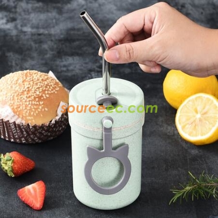 禮品訂造330ML 小麥稭稈纖維杯紀念品