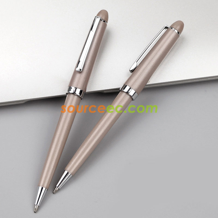 禮品訂造簡易商務辦公按動塑膠原子筆紀念品