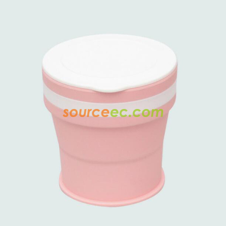 禮品訂造350ML 折疊矽膠咖啡杯紀念品