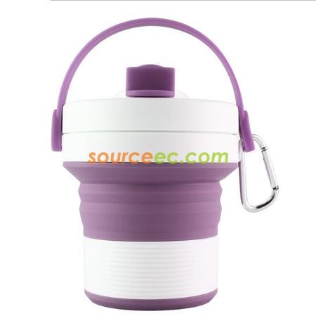 禮品訂造450ML 折疊矽膠咖啡杯紀念品