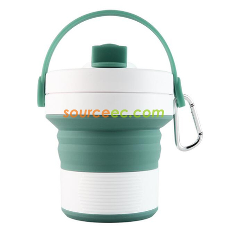 禮品訂造450ML 折疊矽膠咖啡杯紀念品