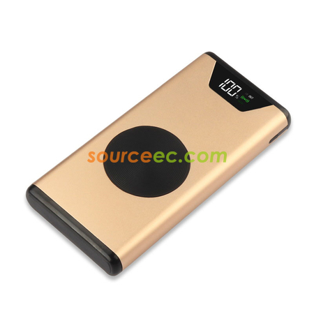 禮品訂造三合一無線充電寶超薄液晶顯示無線充移動電源紀念品