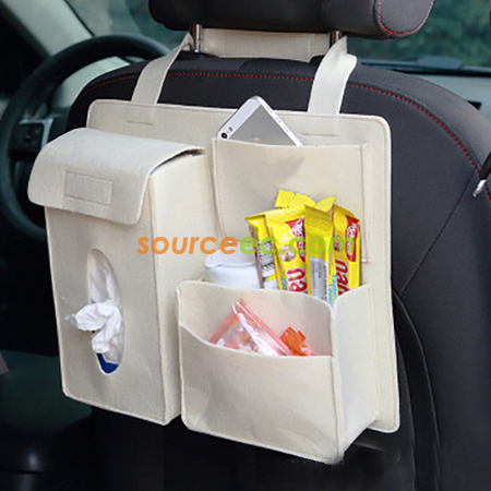 禮品訂造毛氈汽車座椅收納袋紀念品