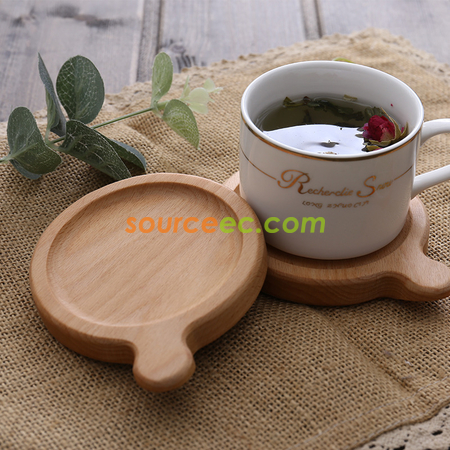 禮品訂造日式木質咖啡杯墊紀念品