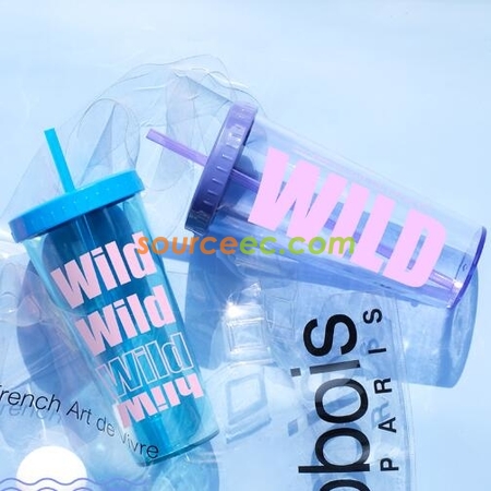 禮品訂造640ML塑膠吸管杯紀念品