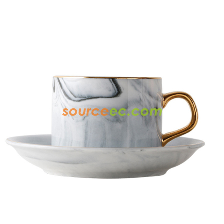 禮品訂造大理石花紋陶瓷杯紀念品