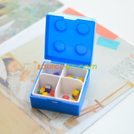 禮品訂造糖果色積木藥盒紀念品