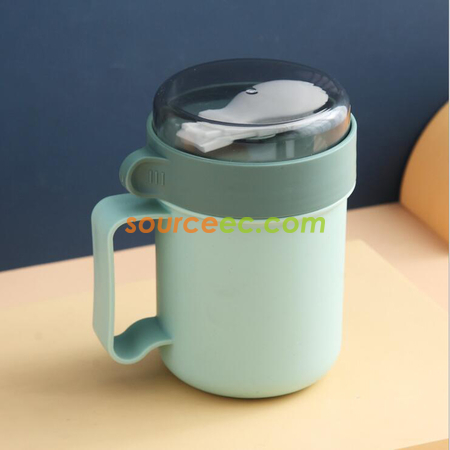 禮品訂造便攜式帶蓋勺湯杯紀念品