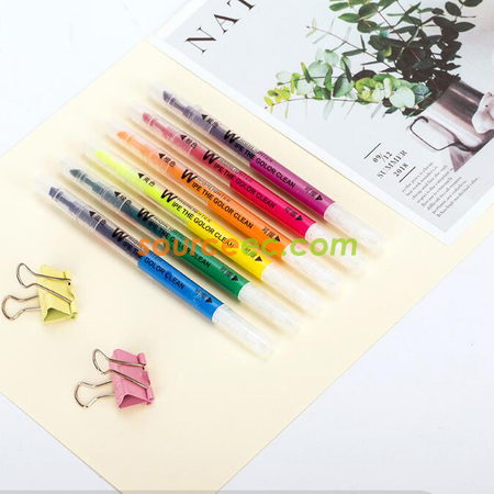 禮品訂造可擦雙頭螢光筆6色套裝紀念品