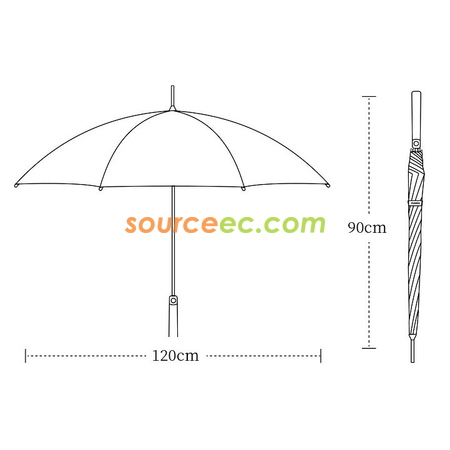 禮品訂造直柄高爾夫傘 素色16骨高爾夫廣告雨傘紀念品