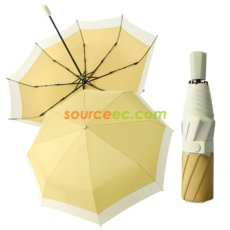 禮品訂造小清新三摺傘晴雨兩用折疊傘韓系創意接邊廣告雨傘紀念品