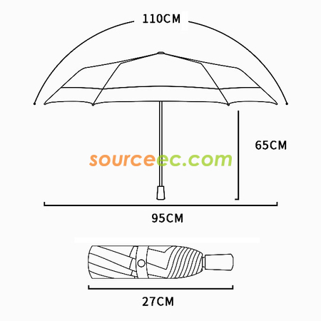 禮品訂造小清新三摺傘晴雨兩用折疊傘韓系創意接邊廣告雨傘紀念品