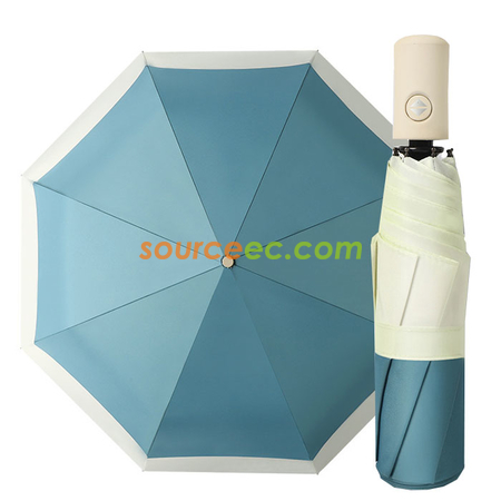 禮品訂造韓系雙色晴雨傘自動折疊防曬遮陽傘紀念品