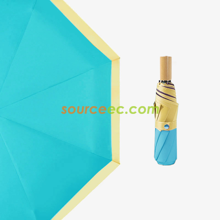 禮品訂造黑膠雙色拼接手動管折叠傘紀念品