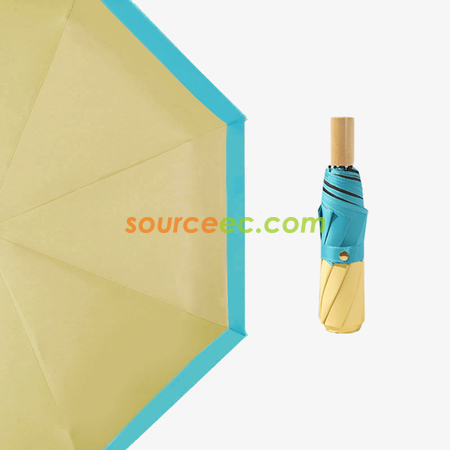 禮品訂造黑膠雙色拼接手動管折叠傘紀念品