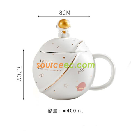 禮品訂造太空人星球陶瓷杯紀念品