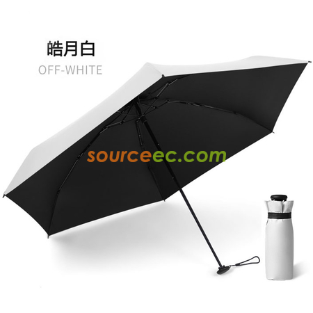 禮品訂造五摺6骨金膠拇指傘防曬遮陽太陽傘迷你口袋傘紀念品