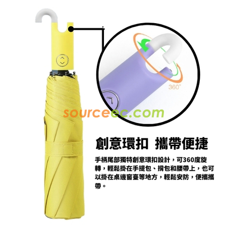 禮品訂造環扣自動三折雨傘紀念品