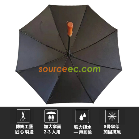 禮品訂造25寸高爾夫傘復古實木長柄直桿傘男商務禮品廣告雨傘紀念品