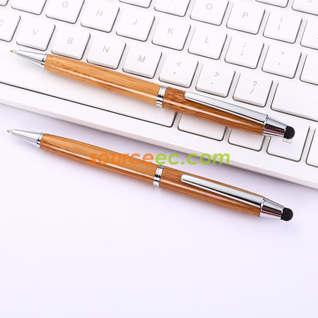 禮品訂造觸屏竹木圓珠筆紀念品