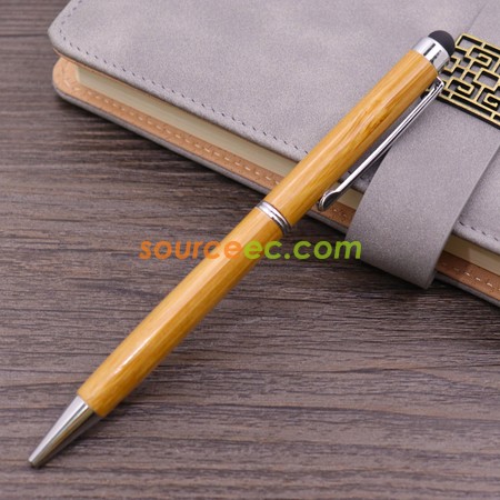 禮品訂造觸屏竹木圓珠筆紀念品